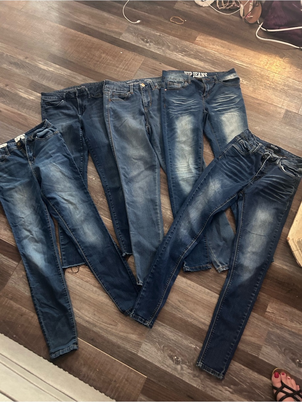 Lot Of 5 Jeans Elite,7, Wax, Article Society, VIP Size 4/5 Skinny